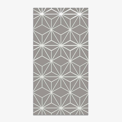 Tapis moderne rectangle gris aux formes géométriques Rug