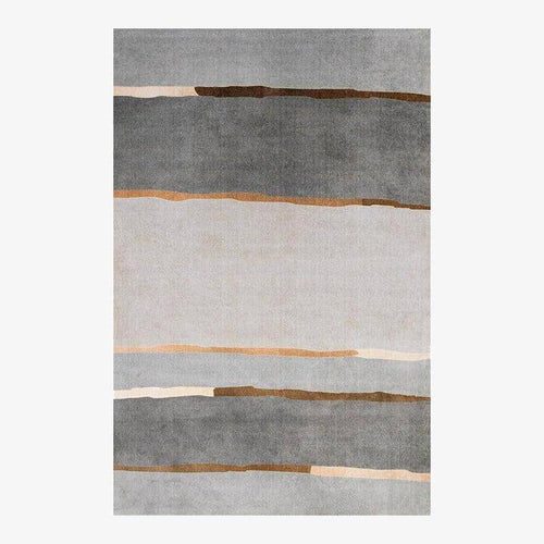 Tapis rectangle moderne gris et doré Luxury