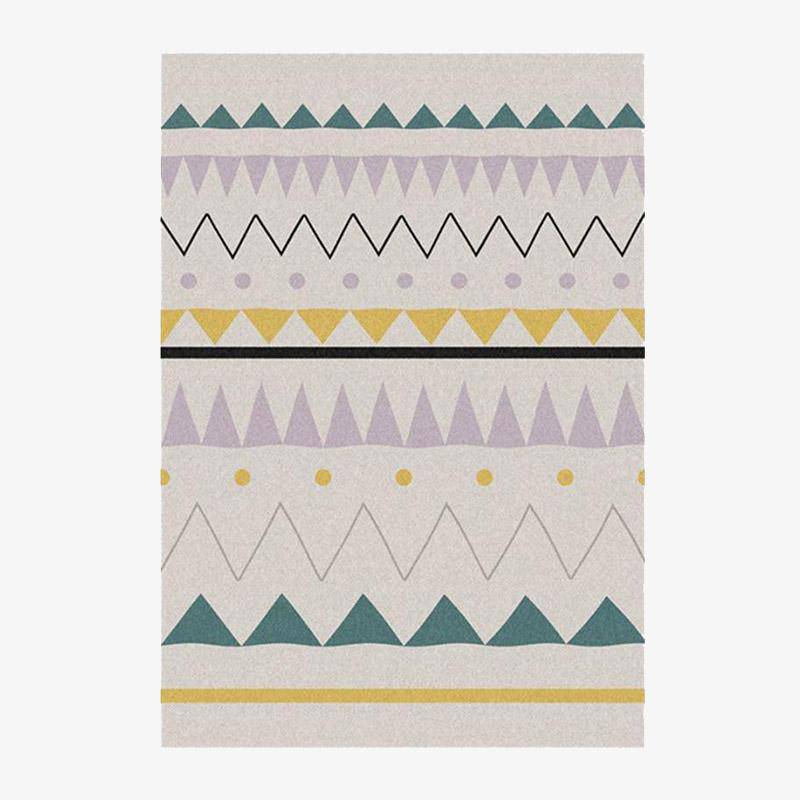 Tapis rectangle coloré style scandinave design