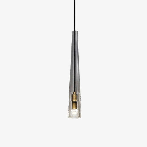 Suspension design LED allongée en verre Shadow