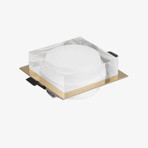 Spot design carré LED style chromé