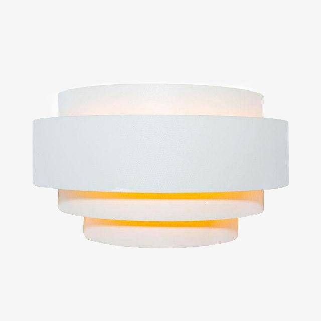 Applique murale blanche arrondie à LED moderne
