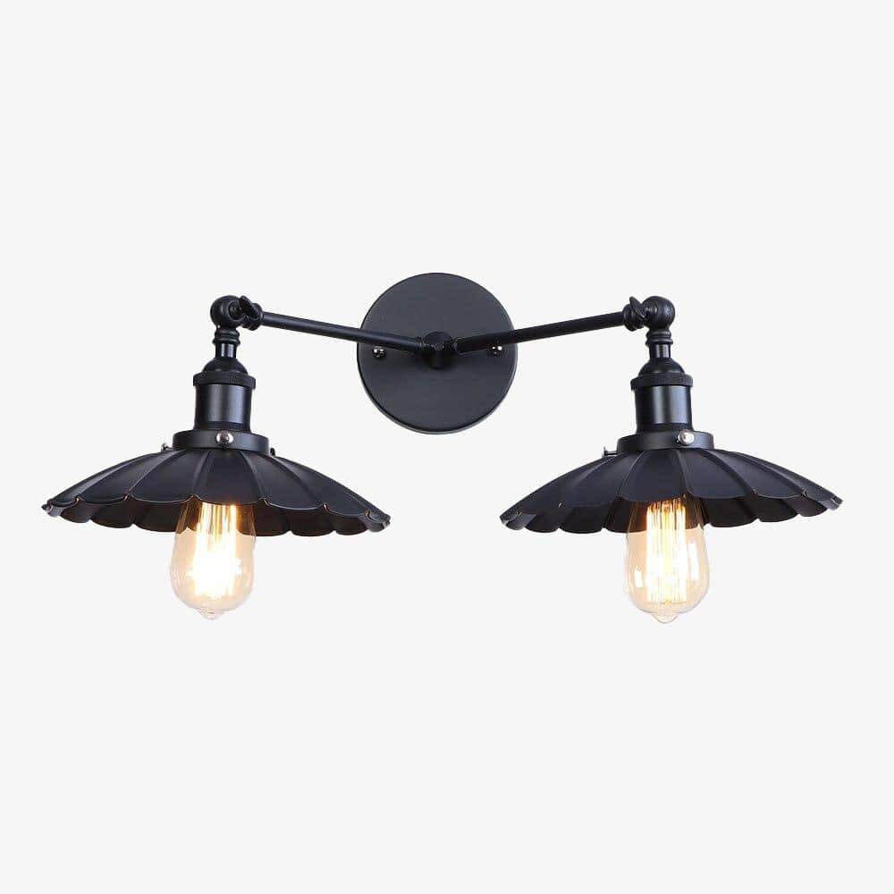Applique murale design à LED avec double lampes en métal rétro Light