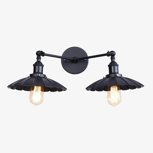 Applique murale design à LED avec double lampes en métal rétro Light
