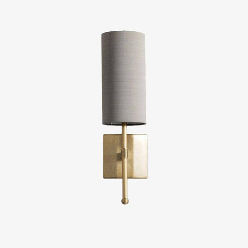 Applique murale design LED avec abat-jour cylindrique gris - vue 2 sur 9