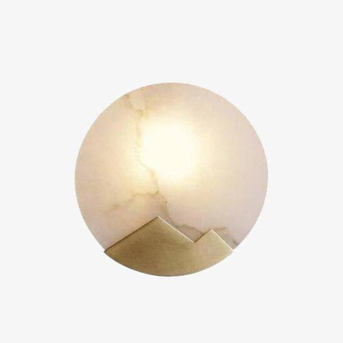 Applique murale design LED en marbre avec base dorée Creative