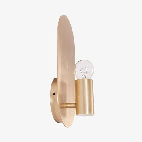 Applique murale design LED en métal arrondi doré Sconce