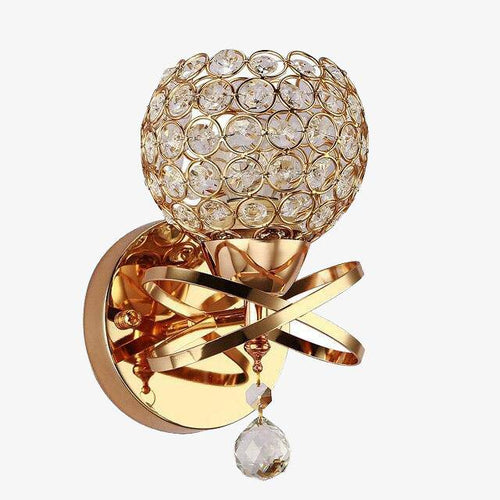 Applique murale design LED en métal doré style Alia