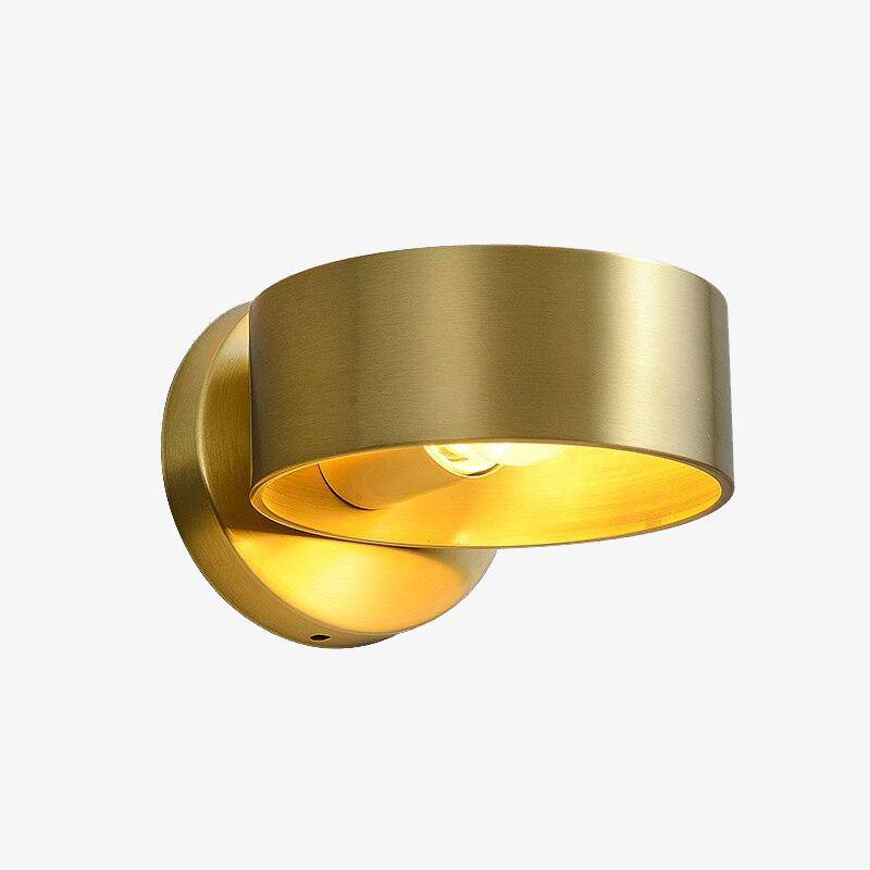 Applique murale dorée LED avec abat-jour arrondie en métal Luxury