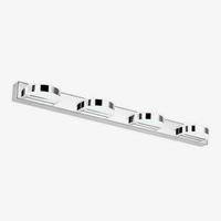 Applique murale LED chromée avec lampes pour miroir
