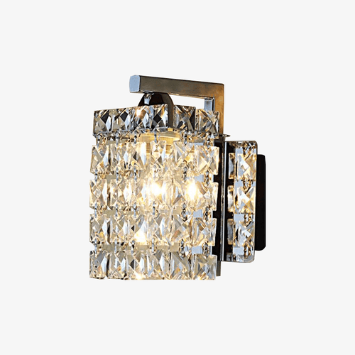 Applique murale LED chromée et cristal tombant Feimefeiyou
