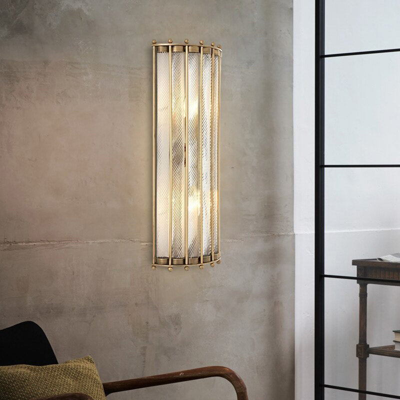 Applique murale moderne cylindrique en verre luxury Mylia - vue 3 sur 2