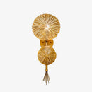 Applique murale moderne LED avec 2 fleurs dorées Dorina