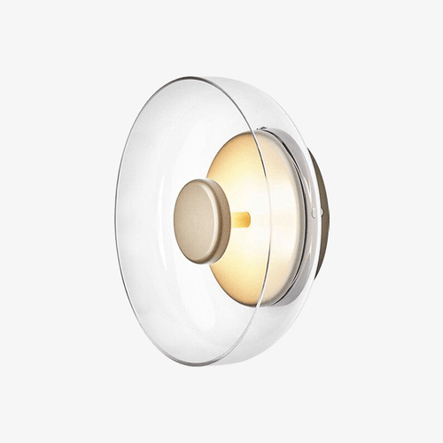Applique murale moderne LED avec abat-jour en verre et métal Sconce