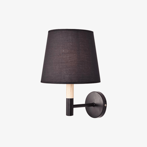 Applique murale moderne LED avec abat-jour triangle en tissu - vue 2 sur 4