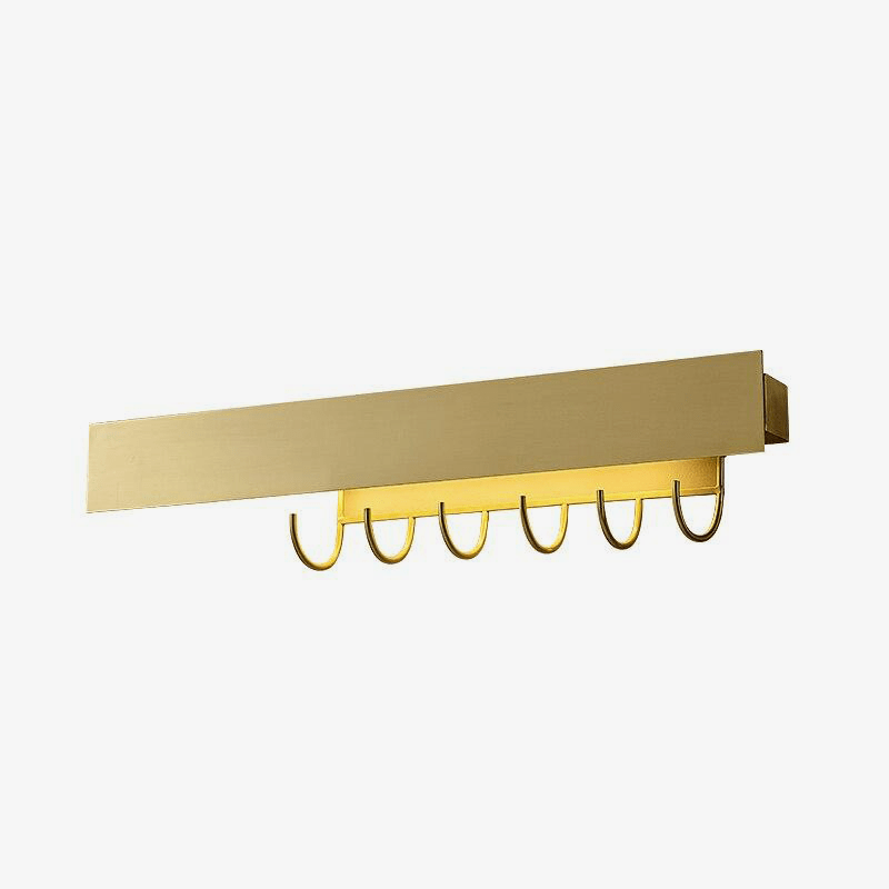Applique murale moderne LED dorée avec crochet