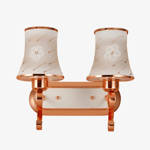 Applique murale or rose avec abat-jour Aisle
