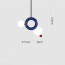 Suspension moderne en métal et boules colorés Ginna