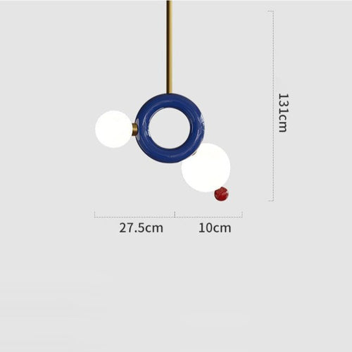 Suspension moderne en métal et boules colorés Ginna - vue 9 sur 10