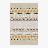 Tapis rectangle aux motifs géométriques jaunes style Keecy