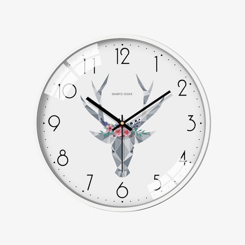 Horloge murale ronde blanche aux motifs Sulli B