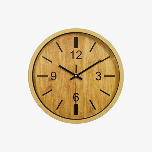 Horloge murale ronde en bois style Lalo D 30cm
