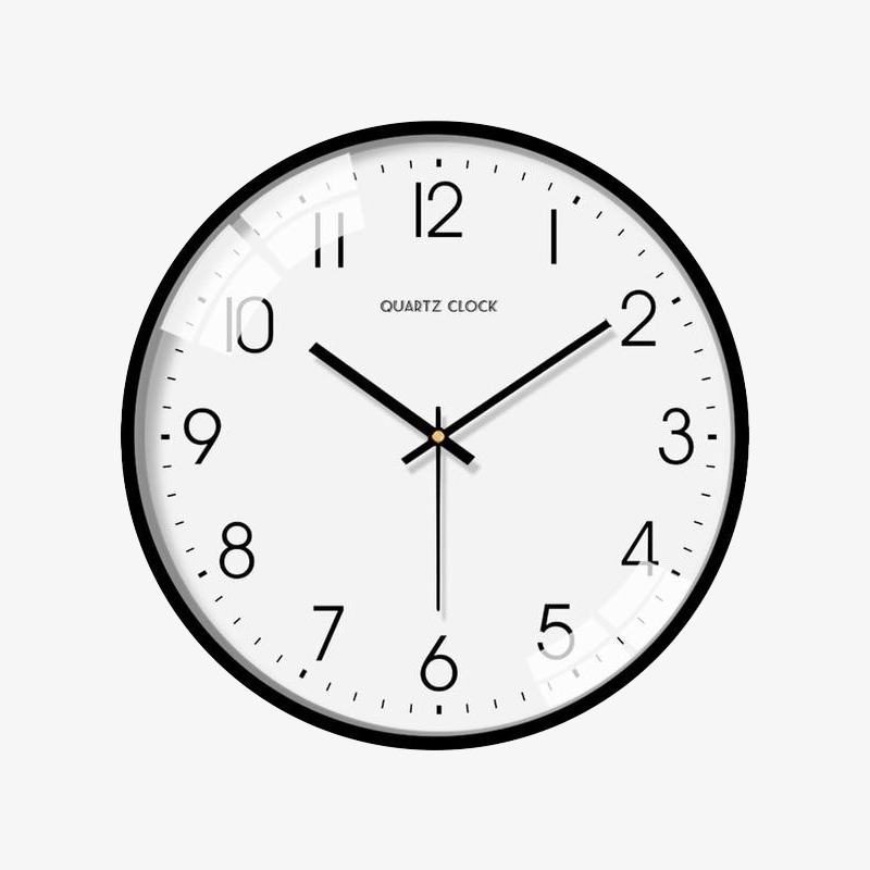 Horloge murale ronde en métal au style Reloj