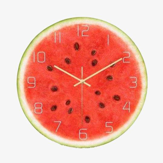Horloge murale ronde style Pastèque Coktail