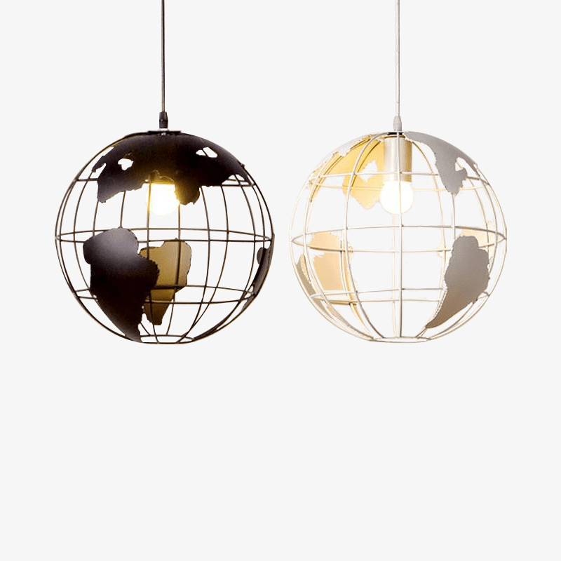 Suspension design cage en globe - vue 3 sur 3