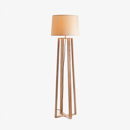 Lampadaire style japonais avec pieds en bois et abat-jour Nordic