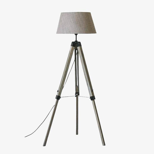 Lampadaire trépied ajustable avec abat-jour en tissu American - vue 2 sur 11