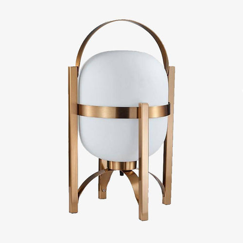 Lampe à poser design LED avec abat-jour arrondi et support métal Light