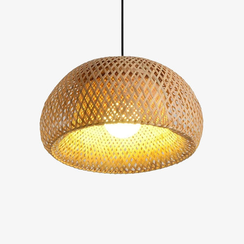 Suspension en rotin LED avec différentes formes arrondies Bamboo - vue 9 sur 9