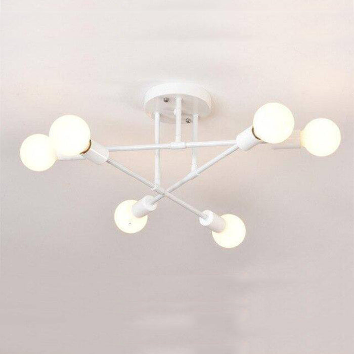 Plafonnier design en métal à plusieurs lampes Rod