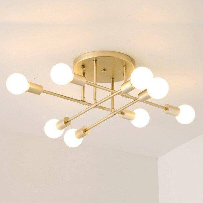 Plafonnier design en métal à plusieurs lampes Rod