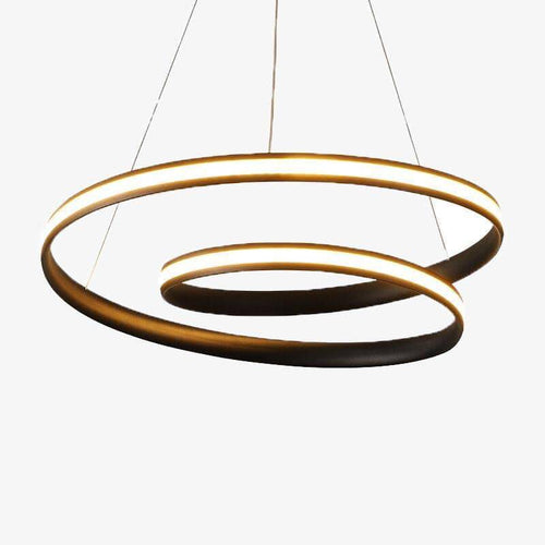 Lustre design à LED en spirale en aluminium Mooskolin