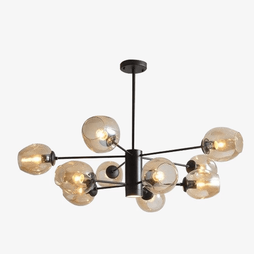 Lustre design avec branches et boules en verres Ball