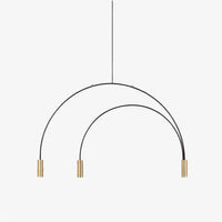 Lustre design branches fines en forme de U