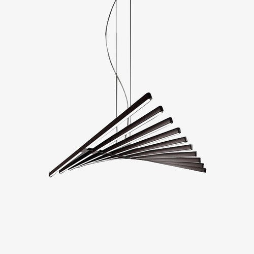 Lustre design LED réglable avec baguettes métalliques Lucian