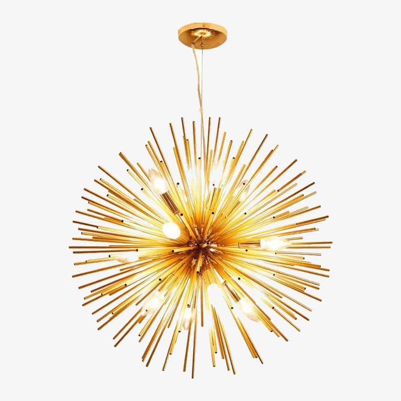 Lustre design moderne en aluminium doré Prosperity