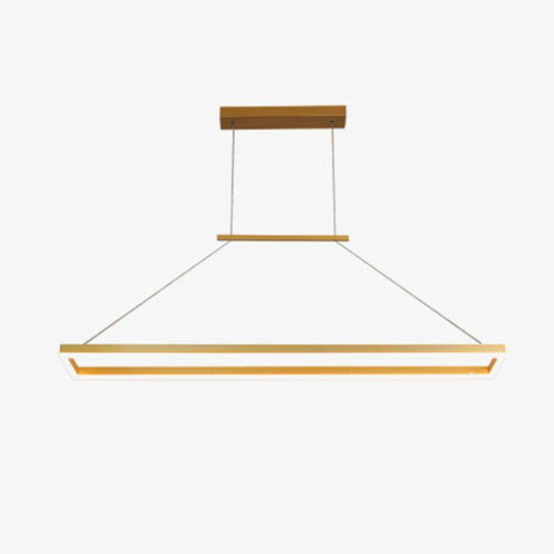 Lustre design moderne LED arrondi en métal doré ou marron Lofty - vue 2 sur 7