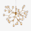 Lustre LED design arbre à branche et boules en verre