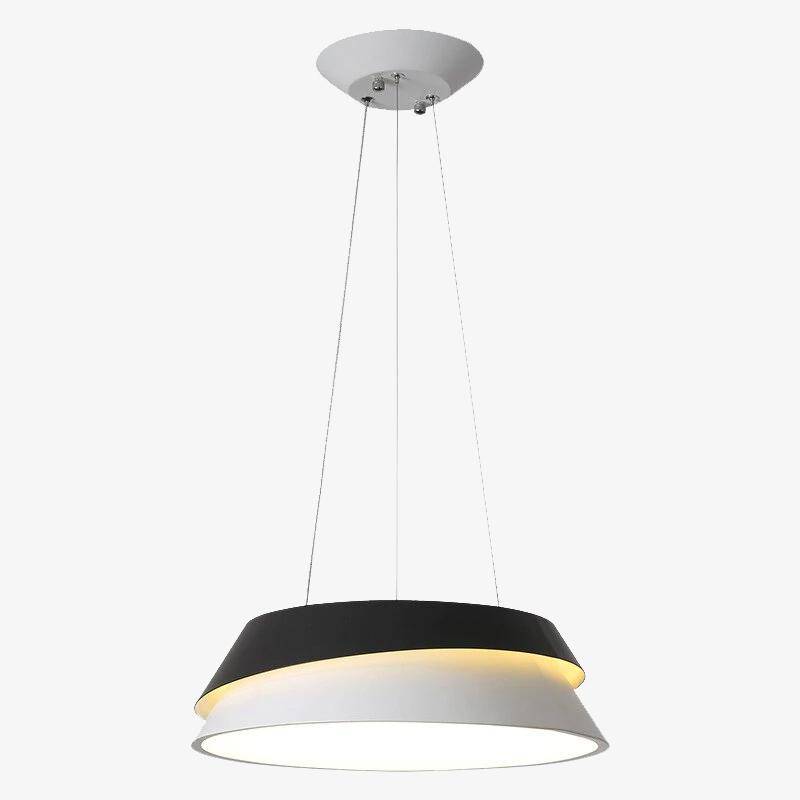 Lustre LED design moderne noir et blanc