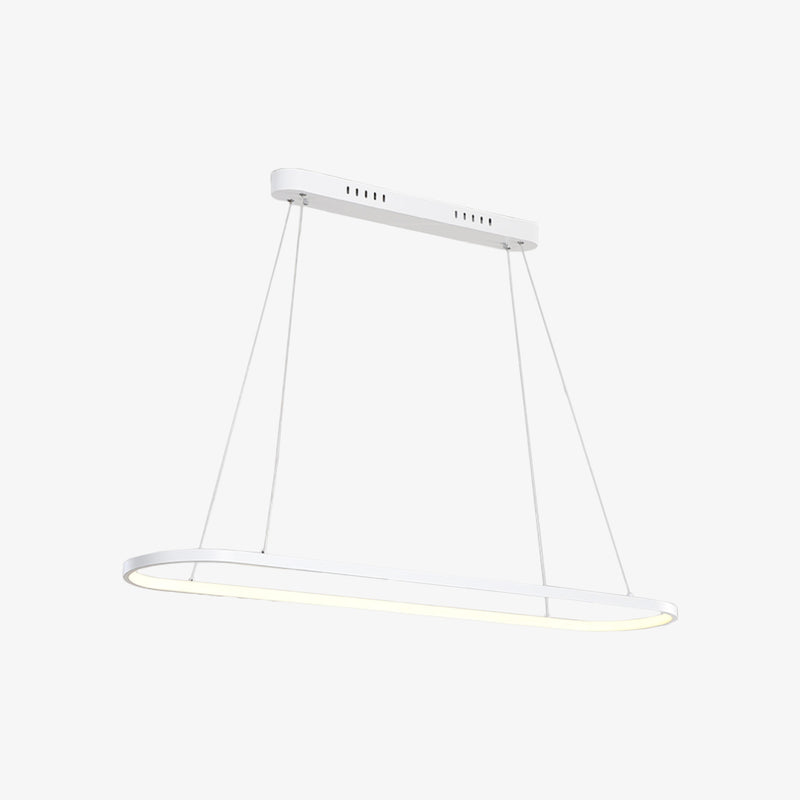 Lustre LED design suspendu en arrondi aluminium
