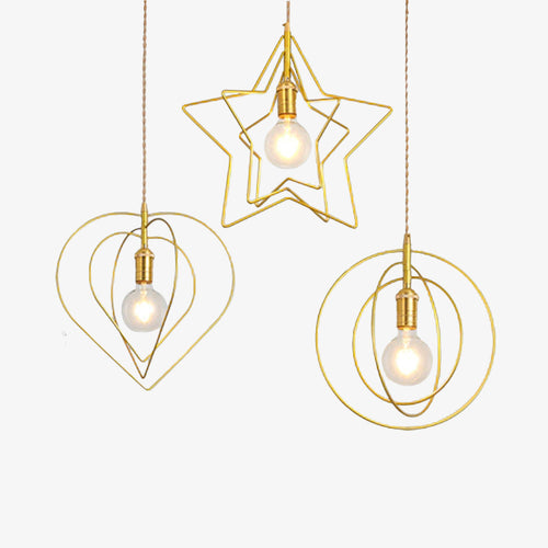 Lustre moderne LED avec plusieurs formes géometriques Yria