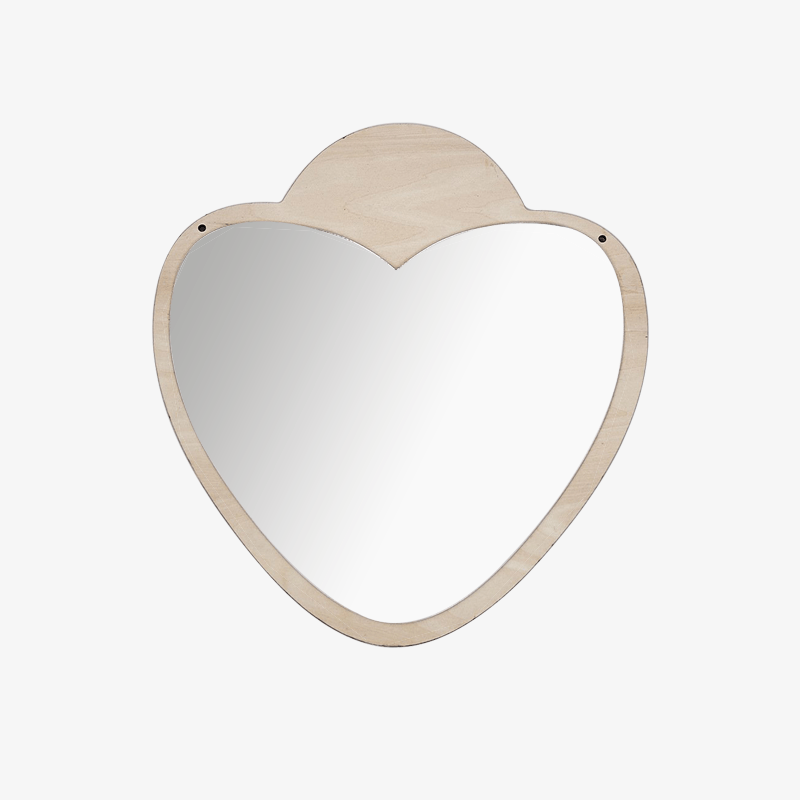 Miroir mural en forme de coeur Decoration