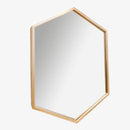 Miroir mural hexagonale en métal Nordic