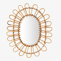 Miroir murale décoratif arrondi style Sun Décor