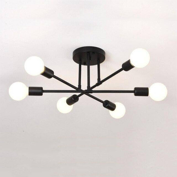 Plafonnier design en métal à plusieurs lampes Rod