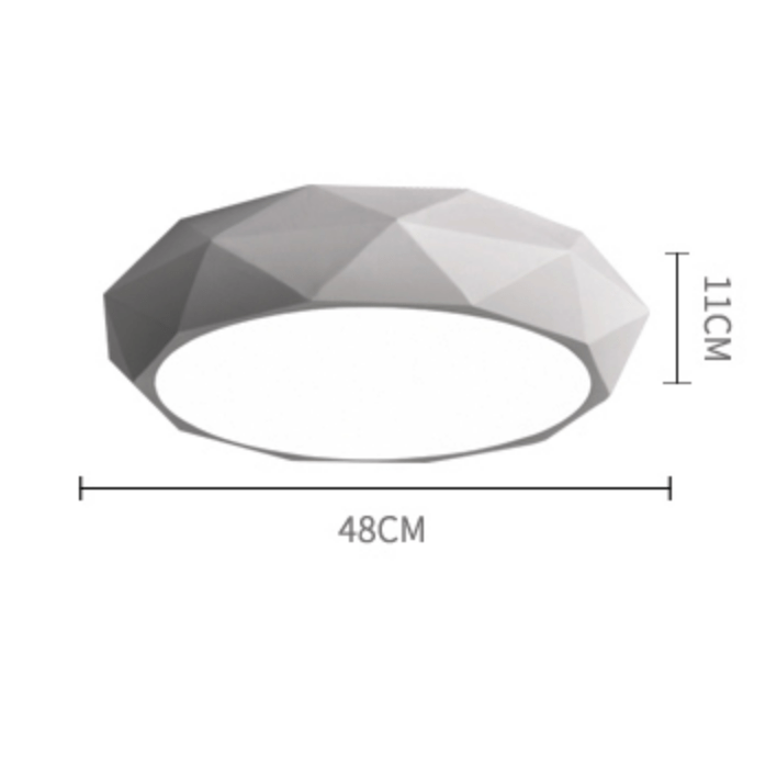 Plafonnier design LED diamant géométrique - vue 5 sur 5